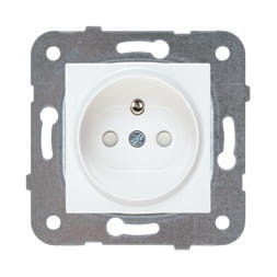 Panasonic Karre Gniazdo pojedyncze z uziemieniem + przesłony białe szybkozłączki - 90963645
