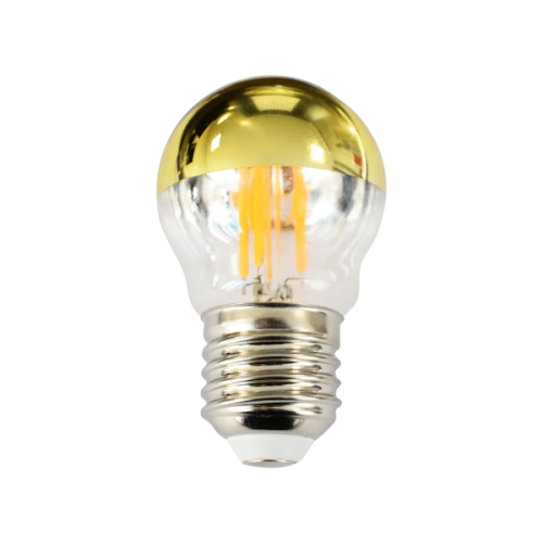 Żarówka LED filament E27 G45 4W złota