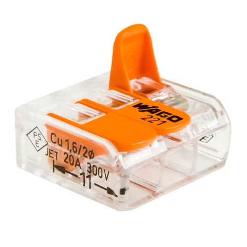 Szybkozłączka linka drut 3x0,2-4mm2 10szt. - WAGO 221-413