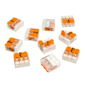 Szybkozłączka linka drut 3x0,2-4mm2 10szt. - WAGO 221-413