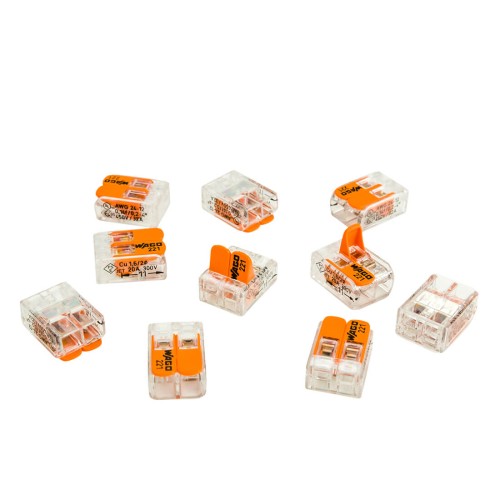 Szybkozłączka linka drut 2x0,2-4mm2 - WAGO 221-412