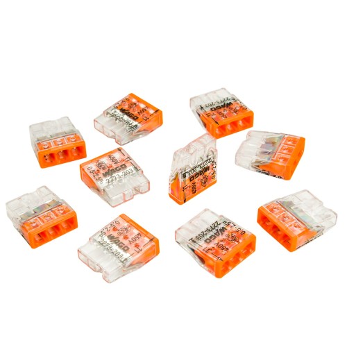 Szybkozłączka drut 3x0,5-2,5mm2 10szt. - WAGO 2273-203