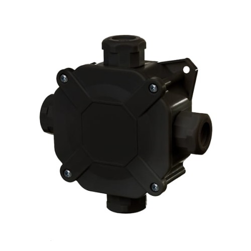 Puszka natynkowa 75x75x33 IP67 z wkladem czarna - 0298-09