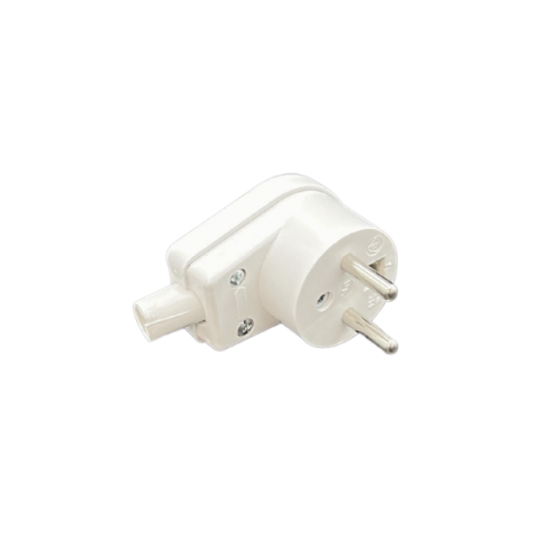 Wtyczka kątowa Viplast 16A 250V biała 5 szt. - 220-01