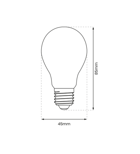 Żarówka LED filament E27 1W ciepła biała Plastik - EKZF9139