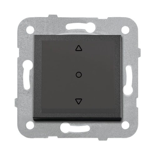 NOVELLA Przycisk żaluzjowy pojedynczy czarny - 92105572M