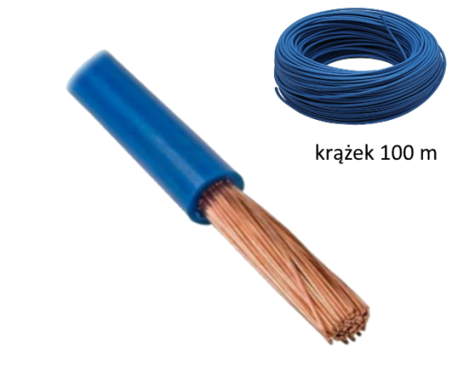 Przewód LGY 4 niebieski (H07V-K) - krążek 100m