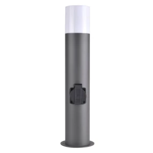 Lampa ogrodowa słupek DALLAS E27 44cm grafit z gniazdem - Goldlux 315991