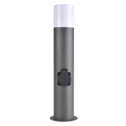 Lampa ogrodowa słupek DALLAS E27 44cm grafit z gniazdem - Goldlux 315991