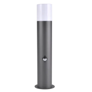 Lampa ogrodowa słupek DALLAS E27 44cm grafit z czujnikiem ruchu/zmierzchu - Goldlux 316004