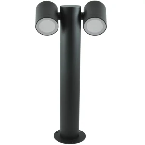 Lampa ogrodowa stojąca słupek PINO 2xGU10 44 cm czarny - Goldlux 311603