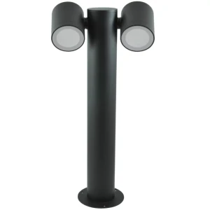 Lampa ogrodowa stojąca słupek PINO 2xGU10 44 cm czarny - Goldlux 311603