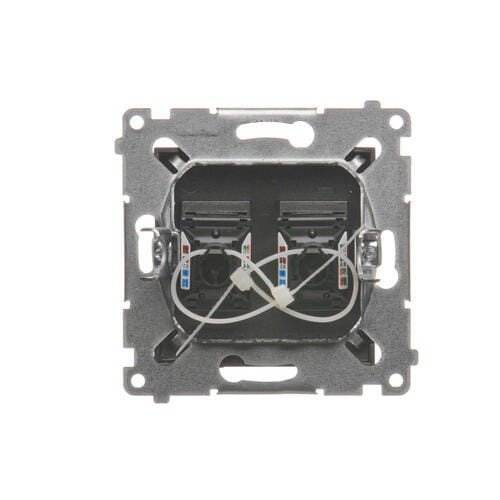 Simon 54 Gniazdo komputerowe podwójne RJ45 kat.6 antracyt - D62.01/48