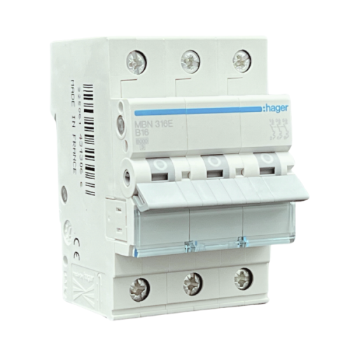 Wyłącznik nadprądowy 3P B16A - Hager MBN316E
