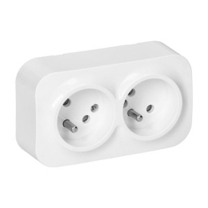 Orno ToDo Gniazdo podwójne z uziemieniem białe - OR-OE-7206/W