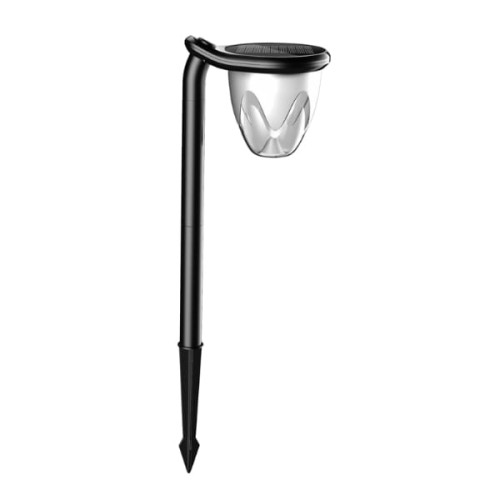 Lampa solarna Brilo wbijana / naścienna 1W czarna 74cm