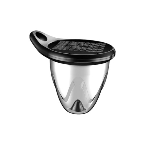 Lampa solarna Brilo wbijana / naścienna 1W czarna 74cm