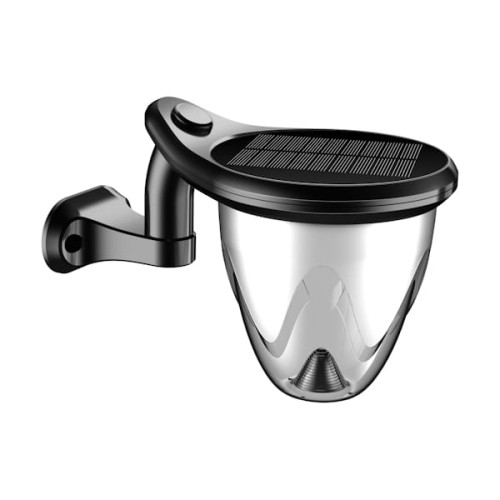 Lampa solarna Brilo wbijana / naścienna 1W czarna 74cm