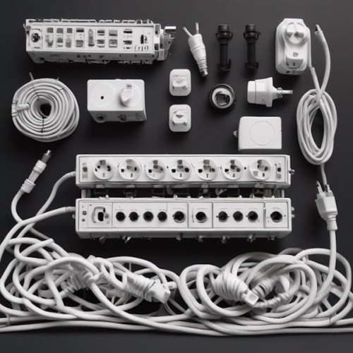 Rozgałęźnik potrójny, trójnik + ładowarka USB-A i USB-C biało-szary - Plastrol W-72009