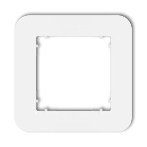 Karlik MINI Ramka pojedyncza zaokrąglona biały mat – 25MRTZ-1