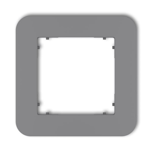 Karlik MINI Ramka pojedyncza zaokrąglona szary mat - 27MRTZ-1