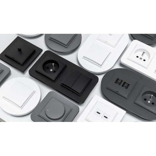 Karlik MINI Ramka pojedyncza zaokrąglona szary mat - 27MRTZ-1