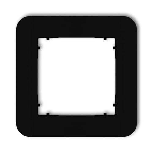 Karlik MINI Ramka pojedyncza zaokrąglona czarny mat – 12MRTZ-1