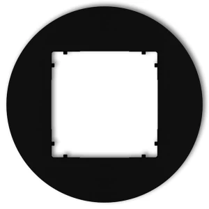 Karlik MINI Ramka pojedyncza okrągła czarny mat – 12MRTO-1