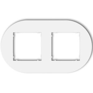 Karlik MINI Ramka podwójna okrągła biała – MRTO-2