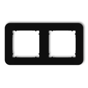 Karlik MINI Ramka podwójna zaokrąglona czarny mat – 12MRTZ-2