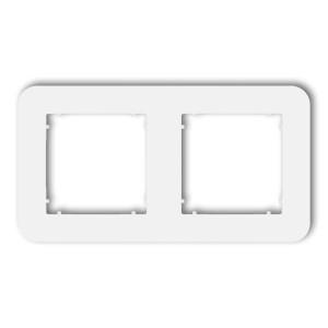 Karlik MINI Ramka podwójna zaokrąglona biały mat – 25MRTZ-2
