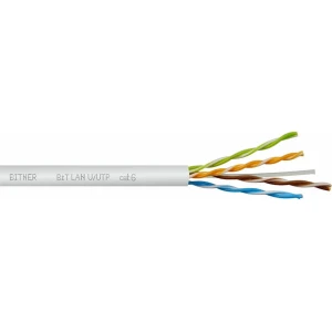 Kabel teleinformatyczny BiTLAN UTP skrętka komputerowa 4x2x0,5 kat. 6 - 1m - TI0044