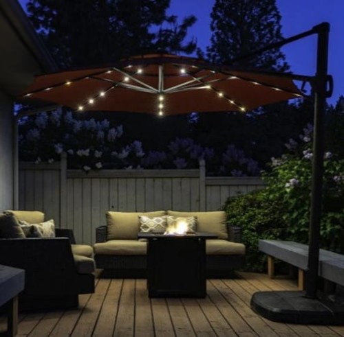 Lampki solarne pod parasol ogrodowy - EKO0443