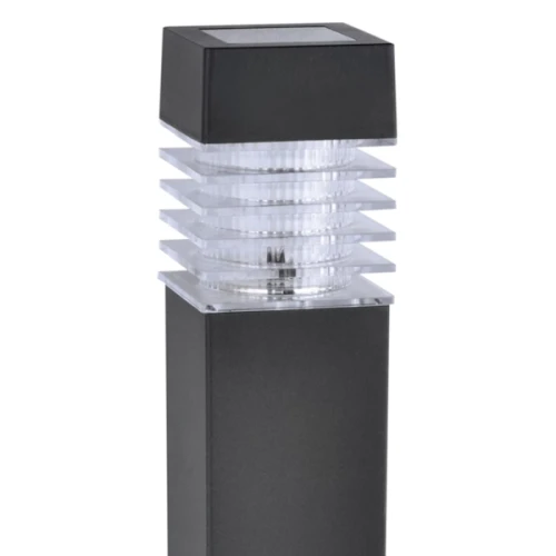 Słupek solarny ogrodowy LED MARTIN kwadratowy czarna - 315588