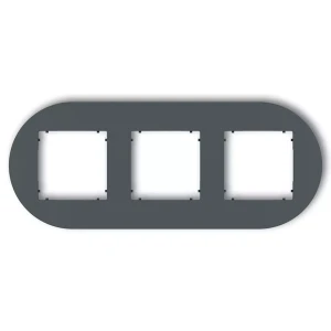 Karlik MINI Ramka potrójna okrągła grafit mat – 28MRTO-3