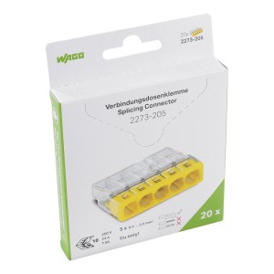 Szybkozłączka drut 5x0,5-2,5mm2 20szt. - WAGO 2273-205/995-020