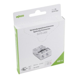 Szybkozłączka drut 2x0,5-2,5mm2 40szt. - WAGO 2273-202/995-040