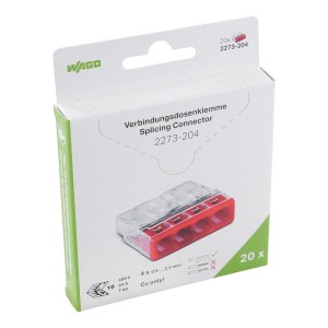 Szybkozłączka drut 4x0,5-2,5mm2 20szt. - WAGO 2273-204/995-020