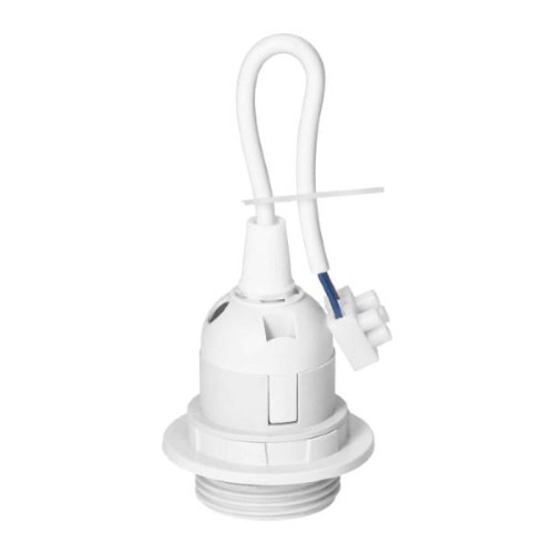 Oprawka remontowa E27 z kołnierzem biała