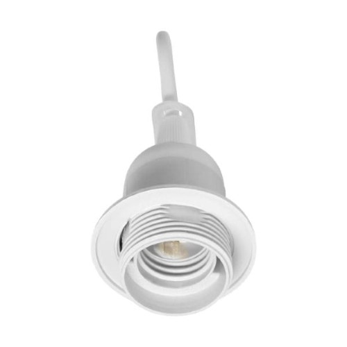 Oprawka remontowa E27 z kołnierzem biała