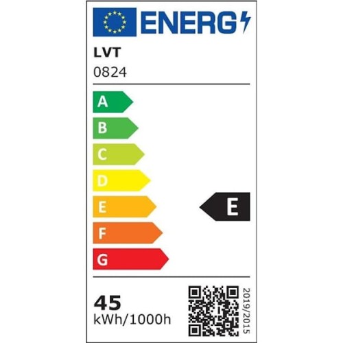 Kinkiet elewacyjny DURANGO 150 cm w kolorze czarnym, z oprawą ścienną. Efektywność energetyczna E, zużycie 45 kWh/1000h. Prosty, nowoczesny design, idealny do oświetlenia zewnętrznego.