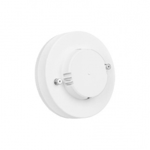 Żarówka LED GX53 o mocy 10W w kolorze ciepłej bieli, okrągła, z białą obudową. Widoczny gwint na mocowanie oraz dwa metalowe wkręty. Produkt umieszczony na jasnym tle.