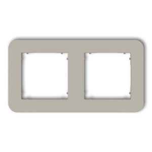 Karlik MINI Ramka podwójna zaokrąglona taupe beżowy – 60MRTZ-2