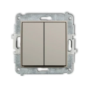 Karlik MINI Łącznik podwójny świecznikowy taupe beżowy - 60MWP-2