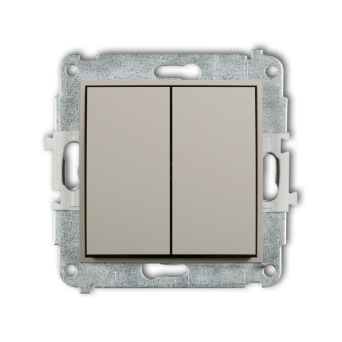 Karlik MINI Łącznik podwójny świecznikowy taupe beżowy - 60MWP-2