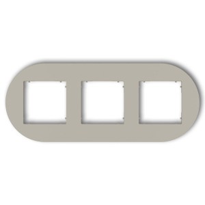 Karlik MINI Ramka potrójna okrągła taupe beżowy – 60MRTO-3
