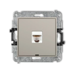 Karlik MINI Gniazdo komputerowe pojedyncze 1xRJ45 taupe beżowy - 60MGKBO-1