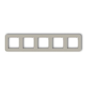 Karlik MINI Ramka pięciokrotna zaokrąglona taupe beżowy – 60MRTZ-5