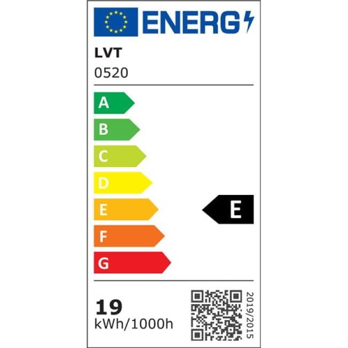 Kinkiet elewacyjny DURANGO 60 cm, 19W w kolorze czarnym. Prosta, prostokątna oprawa ścienna z energooszczędnym oznaczeniem E. Idealny do oświetlenia zewnętrznego. Wymiary i szczegóły techniczne nie są widoczne na zdjęciu.