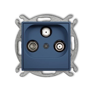 Karlik MINI Gniazdo TV-2xSAT navy blue – 64MGSN